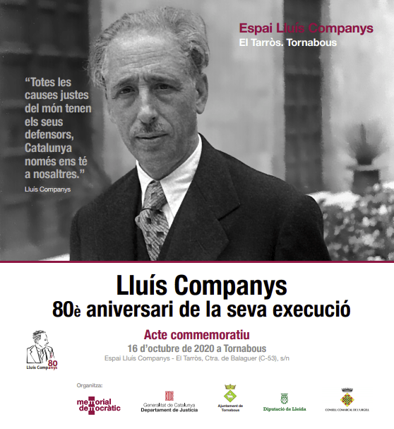 Acte commemoratiu. Lluís Companys. 80è aniversari de la seva execució